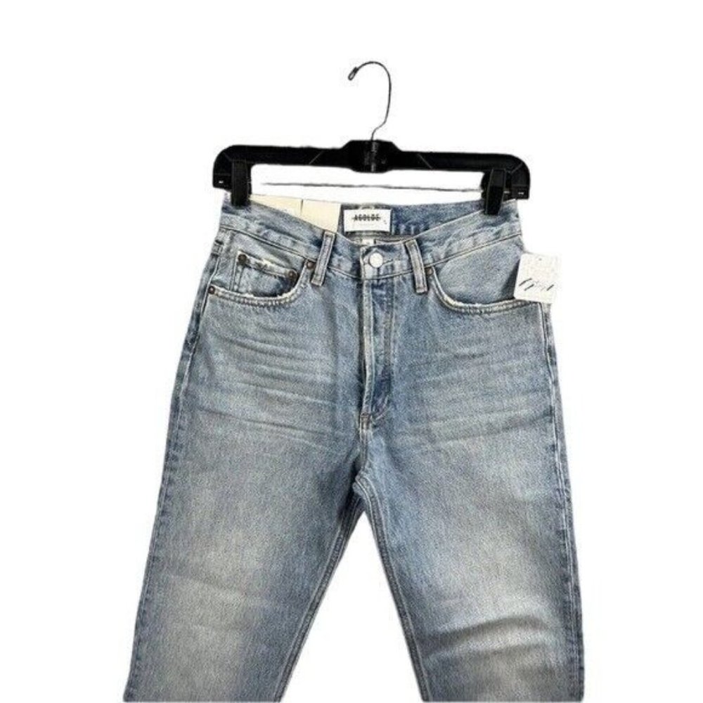 Agolde Mid Rise Relaxed Boot Straight Leg Jeans in Wireless Size 25 - Picture 5 of 12